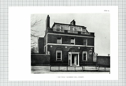 (6527) Northfield House Henley / The Wick Richmond Hill D/Sided Book Print 1980s
