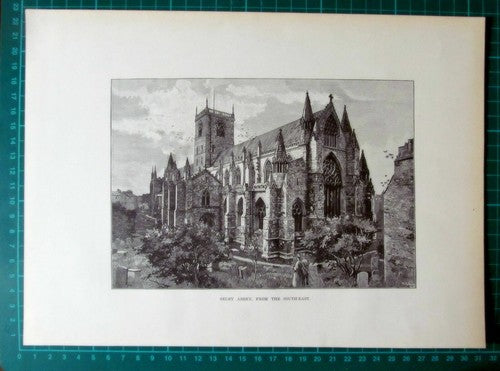 X1058) Selby Abbey England - c.1895 Print