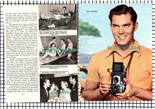 Jeffrey Jeff Hunter Film Actor - c.1955 Article