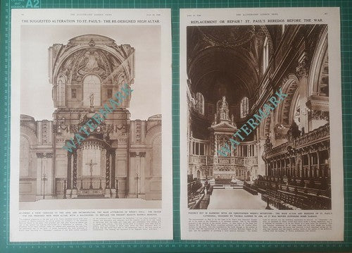 St Paul's Cathedral Before Bomb Damage Reginald Kirby - 1948 Article