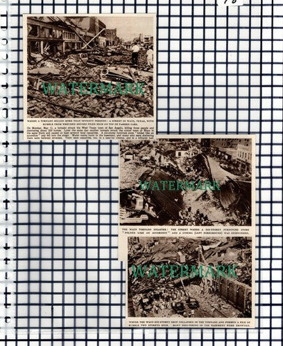 Waco Texas Tornado Damage - 1953 TWO-PART Cutting