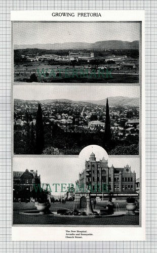 X1837) Pretoria South Africa Hospital - 1932 Cutting