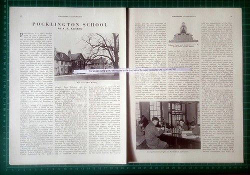 Pocklington School Yorkshire Pitts-Tucker Laishley - 1952 Article
