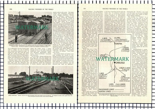 (7370) Carlisle Railway Station Kingmoor Yard ~ 7-Side 1930s Article