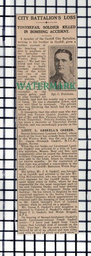 C7130) Tonyrefail Lyndsey Gaskell Stranack Oakley Jenkins Hutchins 1916 Cutting