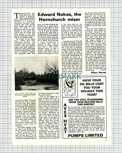 (8476) EDWARD NOKES Hornchurch Miser - 1982 Article