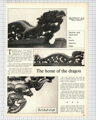The Home of the Dragon Southend Essex - 1974 Article