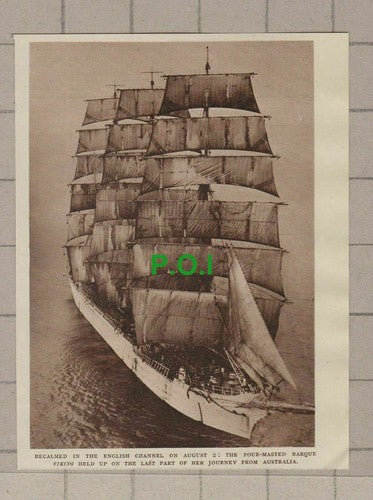 C1902) Four Mast Barque VIKING In English Channel From Australia - 1948 Clip