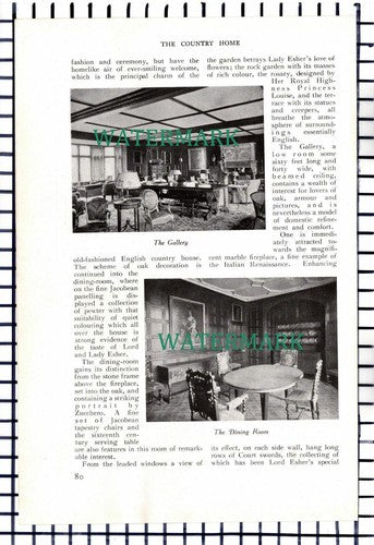 (7288) Orchard Lea Windsor Lord Esher - 1909 Article