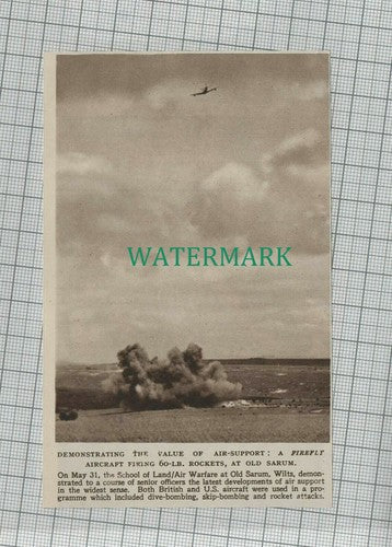 C1932) School of Land Air Warfare Old Sarum Wiltshire Firefly Aircraft 1949 Clip