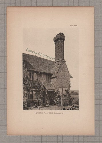 Unstead Farm Godalming Surrey - c.1908 Two Prints