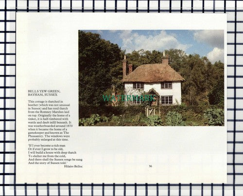 C7025) Bells Yew Green Bayham Sussex - 1980s Cutting