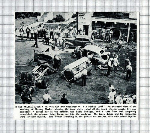 Glenway Market Los Angeles USA Accident Crash Arden- 1950 News Clipping