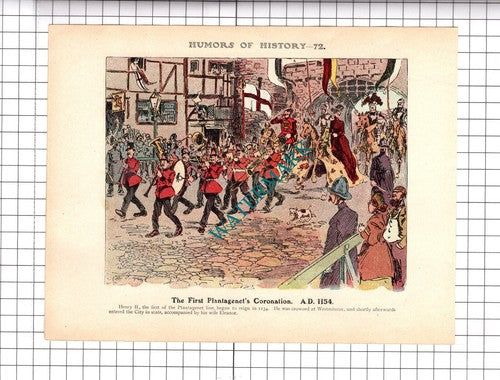 King Henry II Coronation - c.1921 Clipping / Print