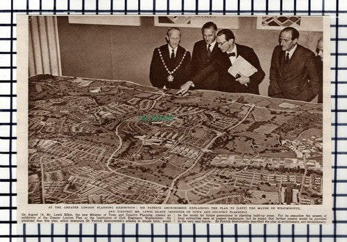 C6157) Sir Patrick Abercrombie Mr Lewis Silkin Greater London Plan 1945 Cutting