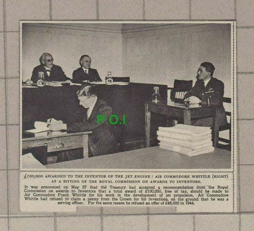 C1788) Air Comm Frank Whittle Inventor of Jet Engine - 1948 Clip