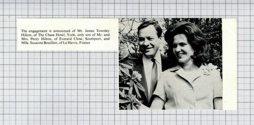 Mr James Townley Hilton Chase Hotel York Susanne Bouillon France - 1963 Clipping