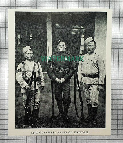 C361) 44th Gurkhas Types of Uniform - 1896 Cutting