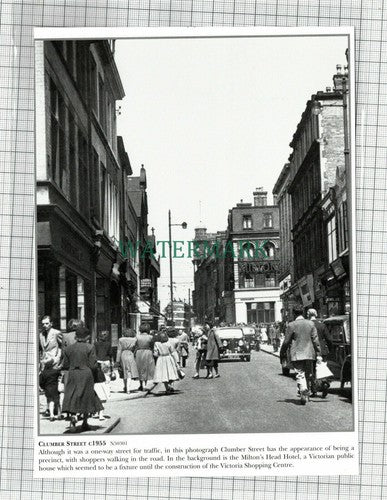 C7719) Nottingham Clumber Street Milton's Head Hotel - Cutting
