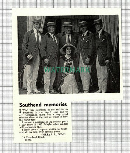 C2818) Southend Concert Party The Shrubbery A L Bone Ilford - 1964 Paper Cutting