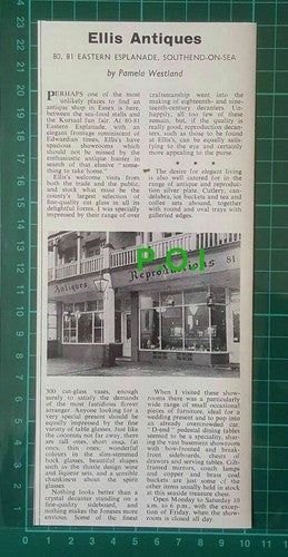 C192) Ellis Antiques 80 Eastern Esplanade Southend Essex - 1966 Clip