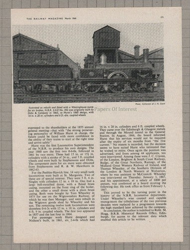 The North British Railway NBR John Steven William Hurst - 1968 Article