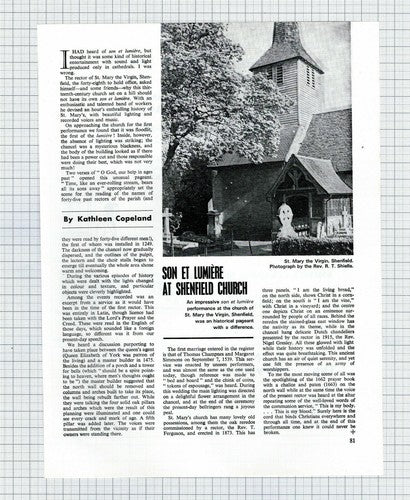 (5450) St Mary The Virgin Church Shenfield Essex - 1970 Article