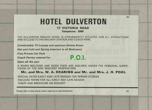 C2019) Bridlington Northlands Hotel Duce / Hotel Dulverton Dearing - 1973 Clip