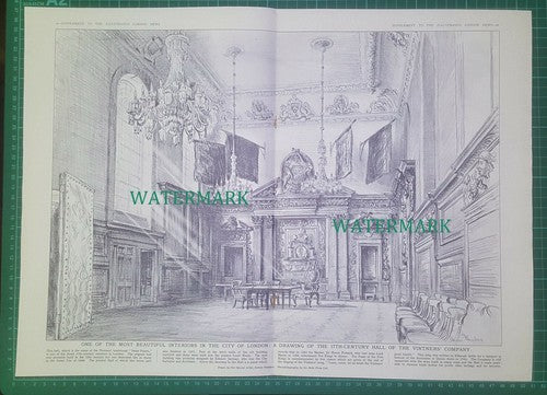 Worshipful Company Of Vintners Upper Thames St London - 1961 Centrefold