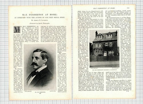 Max Pemberton Author West Hampstead - 1897 Article / Print