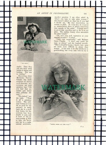 (8061) Madame Garet-Charles Photography - c.1900 Article