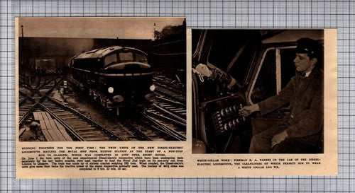 The Royal Scot Train Euston Station R A Parkes Diesel Electric - 1949 Cutting