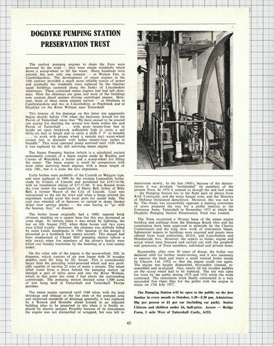 Dogdyke Pumping Station Lincolnshire - 1978 Magazine Article