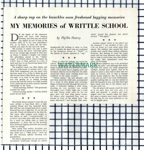 (7144) Writtle School Miss Spink - c.1964 Cutting