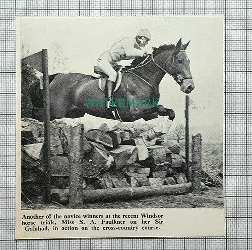 (C340) Miss S A Faulkner SIr Galahad WIndsor Horse Trials - 1969