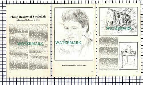 (7674) Philip Bastow Of Reeth Swaledale Wood Craftsman Alison - 1989 Article