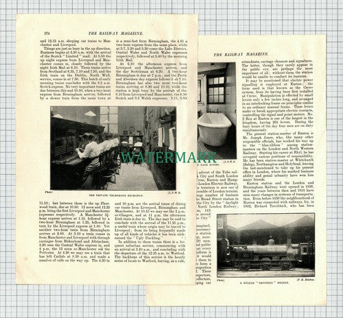 EUSTON Railway Station Joseph Jones LNWR - 1914 Article