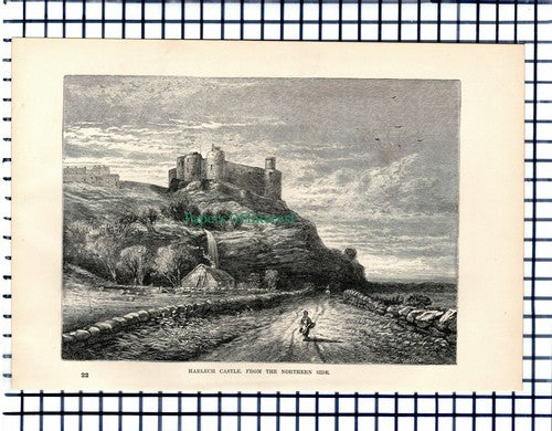 (6465) Harlech Castle - 1893 Print