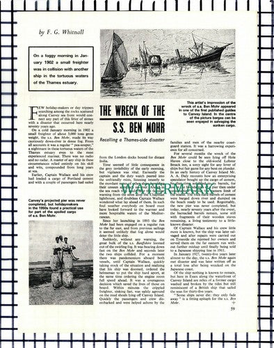 (7070) The Wreck Of The SS BEN MOHR Captain Wallace - 1970 Article