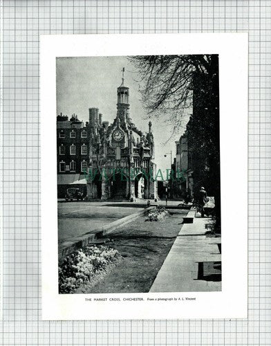 (6888) The Market Cross Chichester Sussex ~ 1955 Cutting