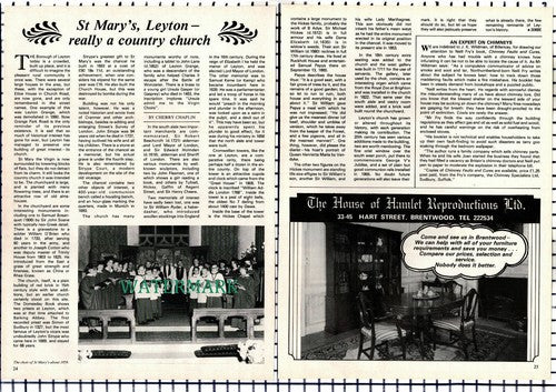 St Mary's Church Leyton Essex - 1983 Article