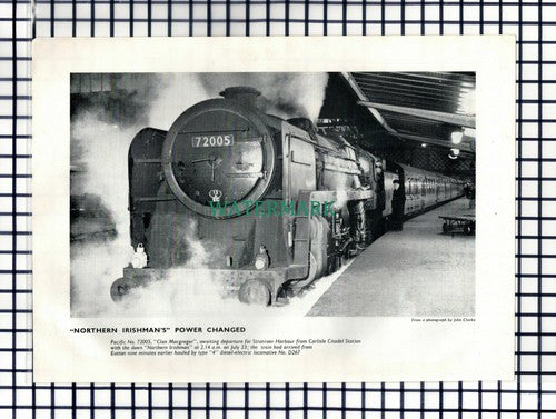 Railway Engine Pacific 72005 Clan Macgregor Carlisle Station - 1964 Cutting