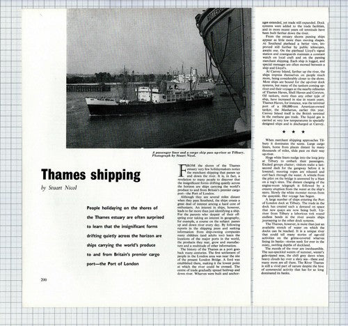 (5642) Thames Shipping Tilbury Port of London Stuart Nicol - 1966