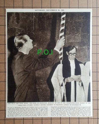(X216) Bow Bells Rung Again After War Damage Rev Joseph McCulloch - 1961 Clip