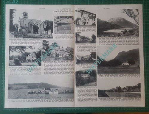 Scotland Robert Louis Stevenson Swanston Colinton - 1950 Article