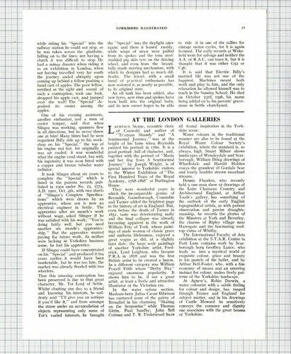William Slinger Of Settle Special Bicycle Electric Billy - 1952 Article