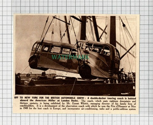 C2830) Ernest Whittit Touring Coach Aboard The American Miller - 1950 Clip