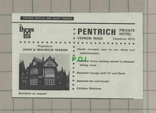 C2017) Bridlington St Aubyn's Hotel F Place / Pentrich John Mason - 1973 Clip