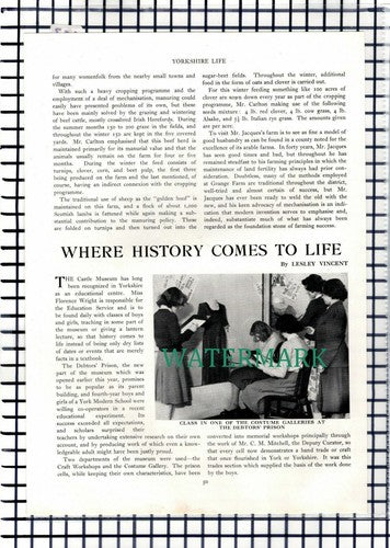 Grange Farm Marton Le Moor Ripon Yorkshire Mr J A Jacques - 1952 Article