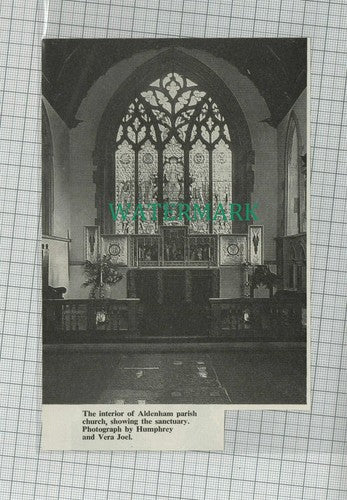 C1464) Aldenham Parish Church Interior - 1967 Cutting